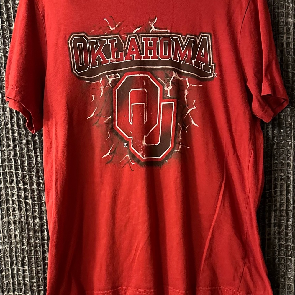 Bella Canvas Red Oklahoma Graphic Tee